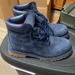 Navy Blue Timberland Boots- Juniors